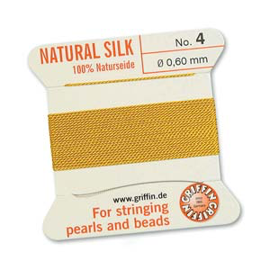 Griffin Silk Size No.4  Yellow 2 Meters with Needle