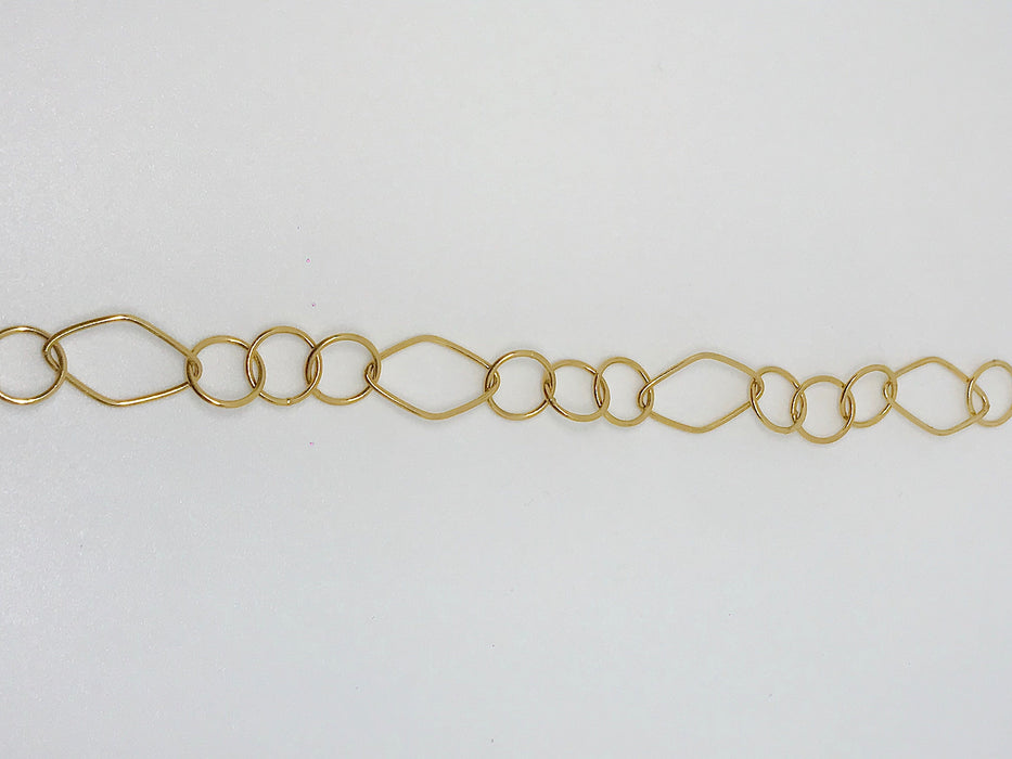GOLD FILLED CHAIN WITH OVAL RINGS