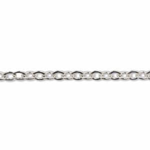 2.1MM STERLING SILVER FLAT CABLE CHAIN