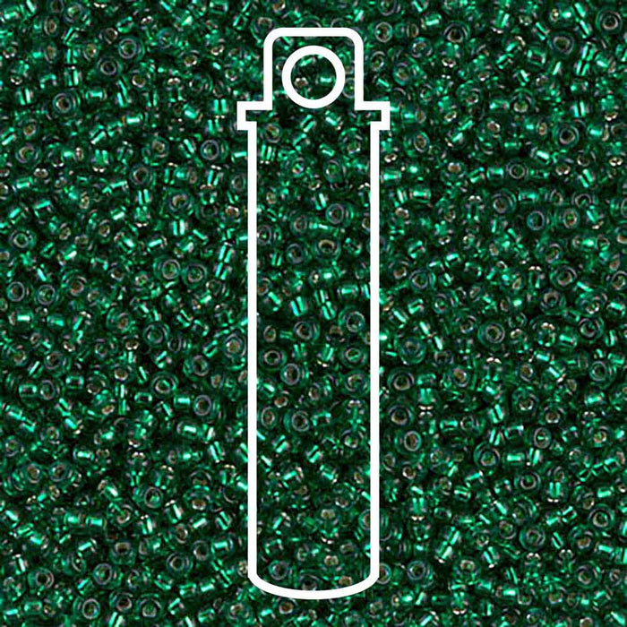 Silver Lined Emerald 15/0 91422