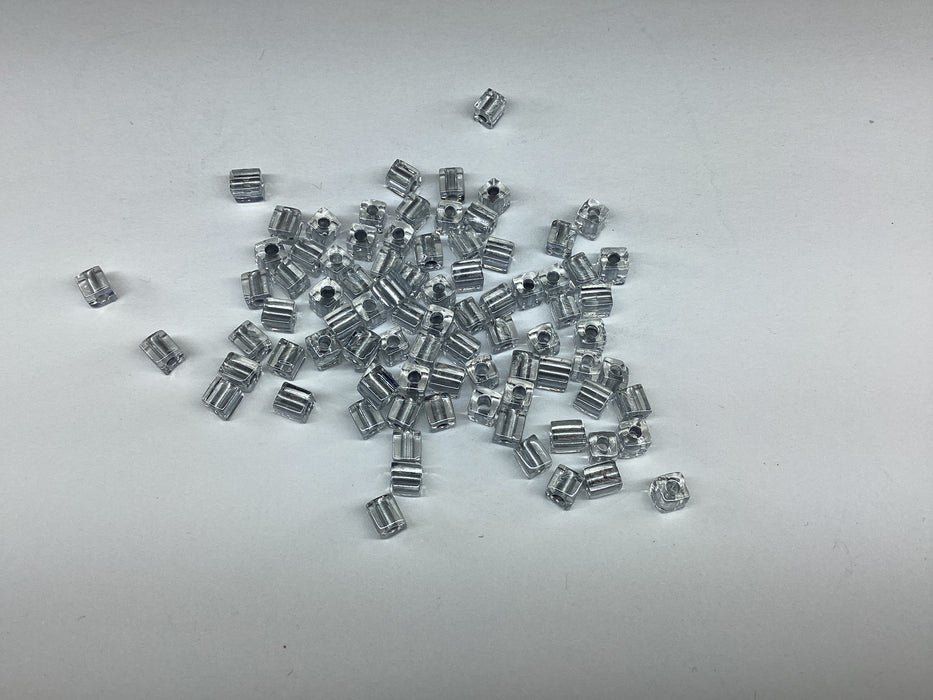 Miyuki Cube 4mm silver lined crystal