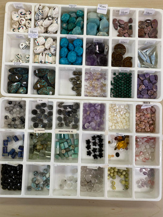 Semi-precious and Hematite Bead Singles - turtles, trees, stone, accent beads, mala station beads