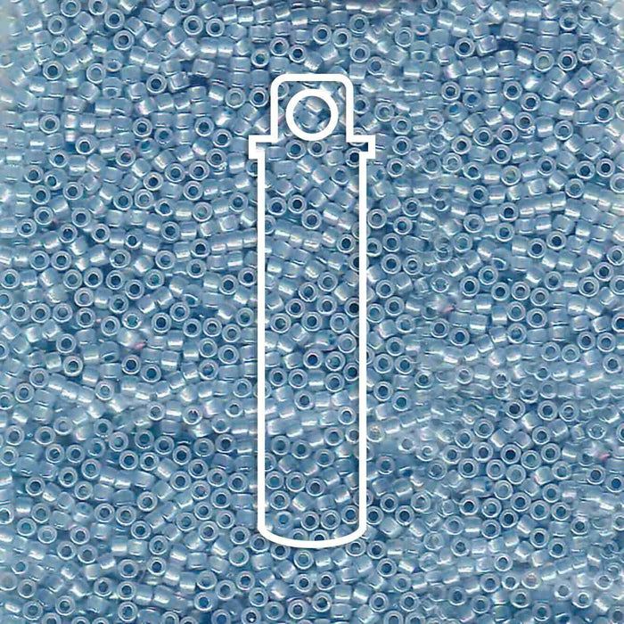 DB1761 Sparkle Sky Blue Lined Opal AB 11/0