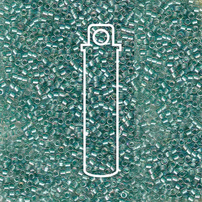 DB1767 Sparkle Aqua Green Lined Crystal AB 11/0