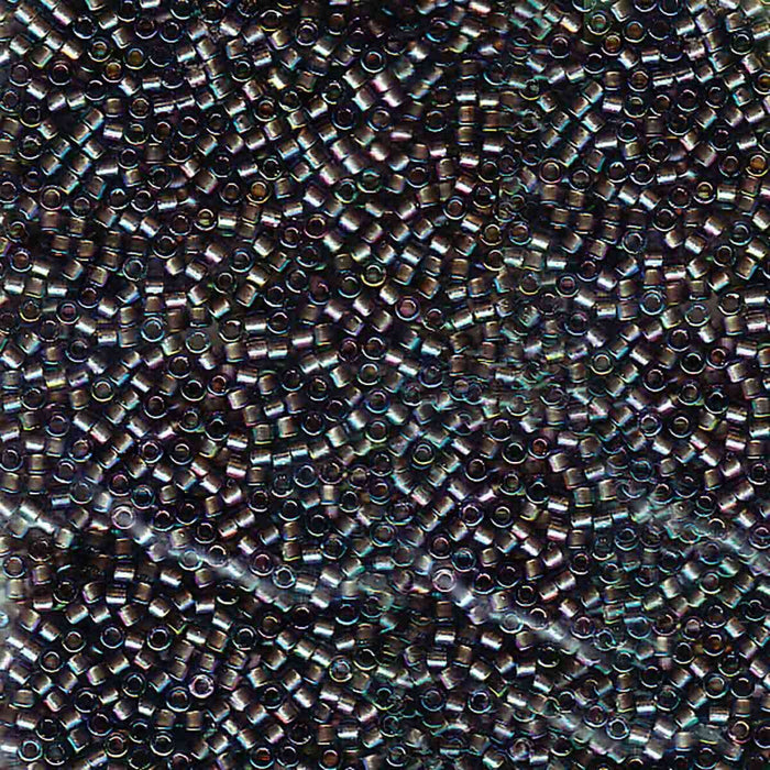 Miyuki Delica 11/0 sparkle beige lined gray AB (DB1773)