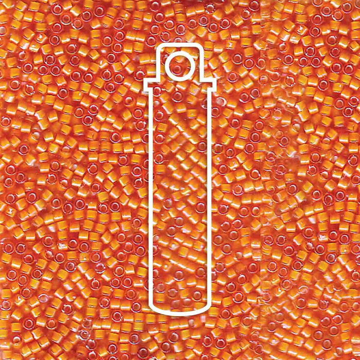 DB1777 White Lined orange ab 11/0