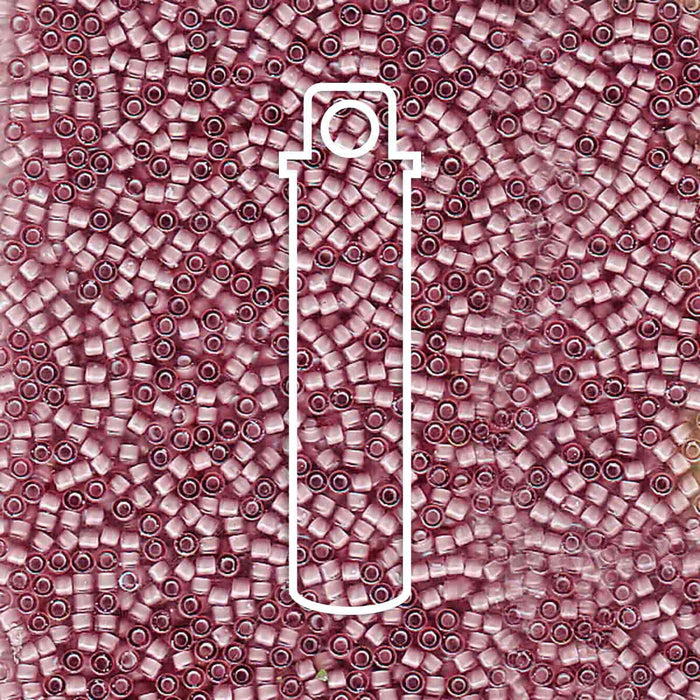 DB1791 White Lined Smokey Amethyst AB 11/0