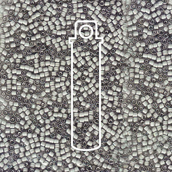 Db1793 White Lined Gray ab 11/0