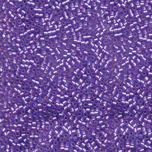 Miyuki Delica 11/0 delica semimate silver lined purple dyed (DB694)