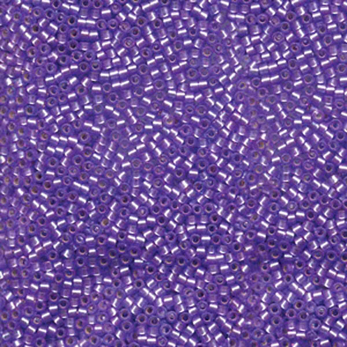 Miyuki Delica 11/0 delica semimate silver lined purple dyed (DB694)