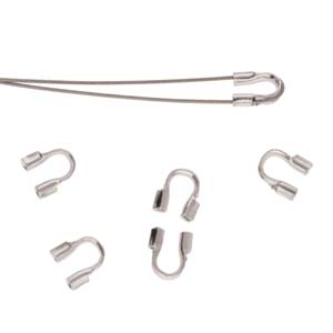 WIRE PROTECTORS 0.56MM Silver Plated Wire Guardians 50pc