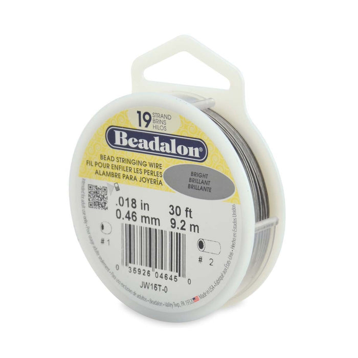 BEADALON 19STRD .018 BRIGHT 30FT