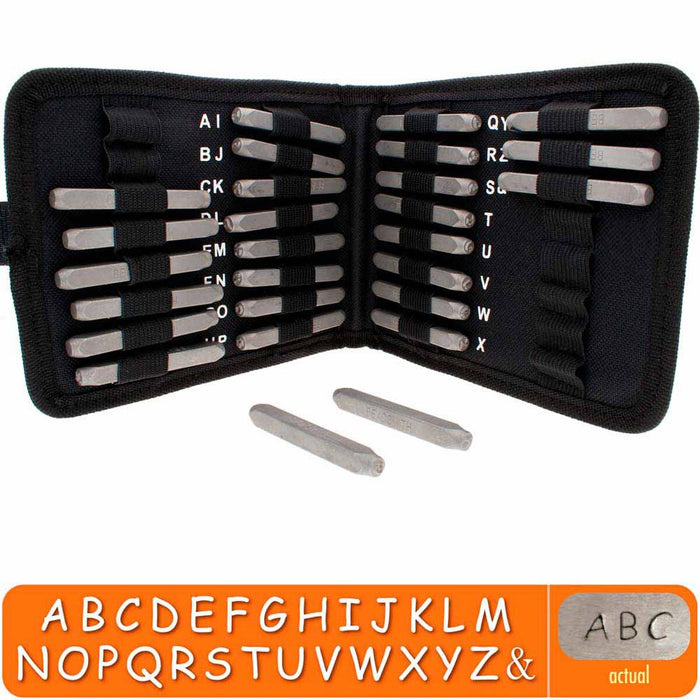 COMIC UPPERCASE PUNCH 27PC SET W/CASE(3MM)