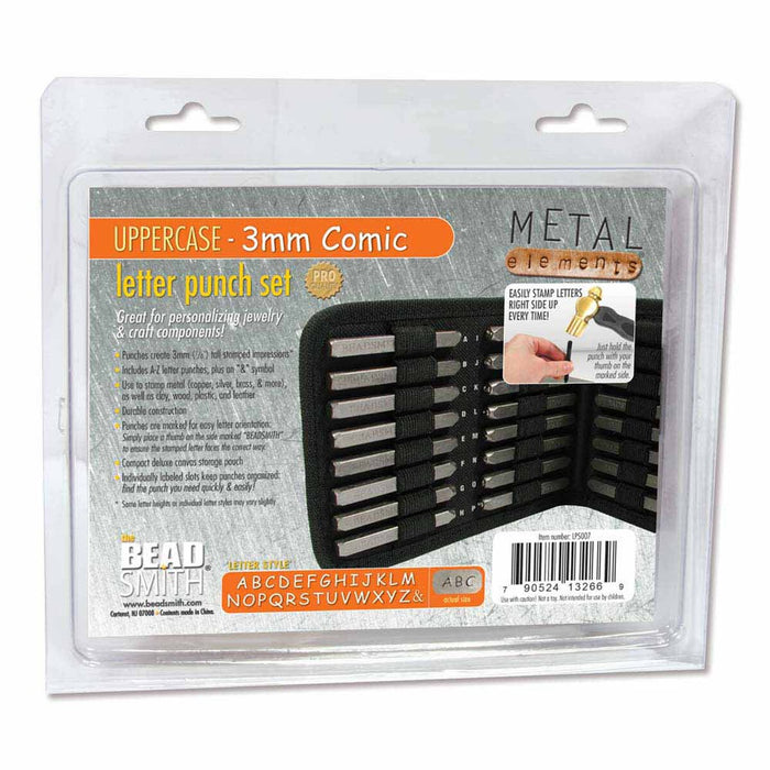 COMIC UPPERCASE PUNCH 27PC SET W/CASE(3MM)