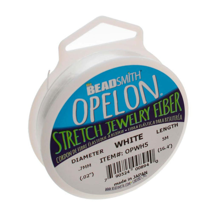 Stretchy String -  OPELON WHITE 5M .7MM Stretch fibre