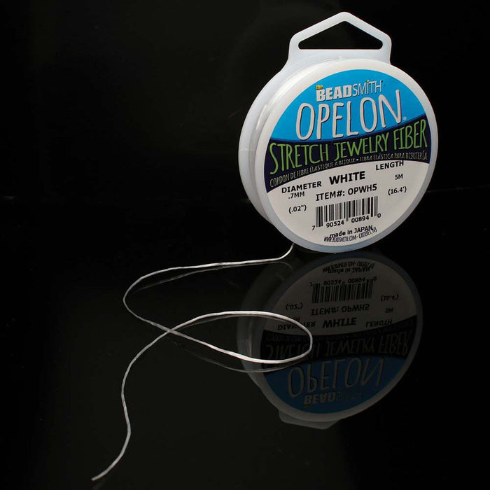 Stretchy String -  OPELON WHITE 5M .7MM Stretch fibre