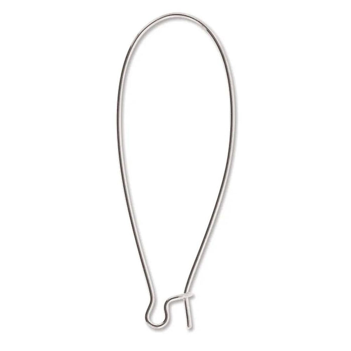 SILVER KIDNEY Ear WIRE 18X47.5MM 12pcs