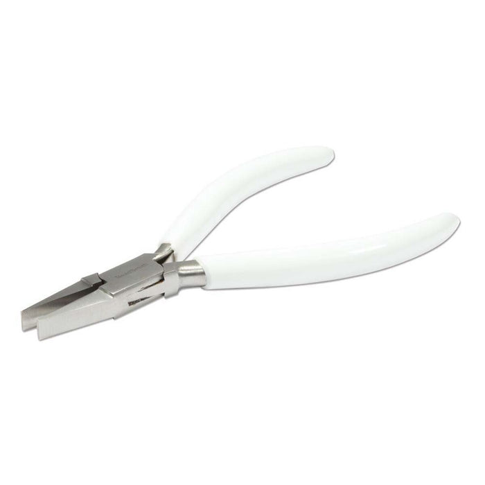 FLATNSE PLIER 130MM W SPRING WHITE PVC