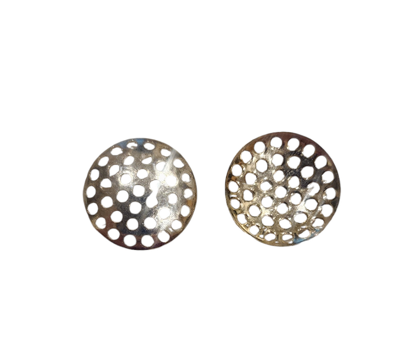 Mesh Disc, brooch base, ring sieve for beading 14mm round findings 10pcs