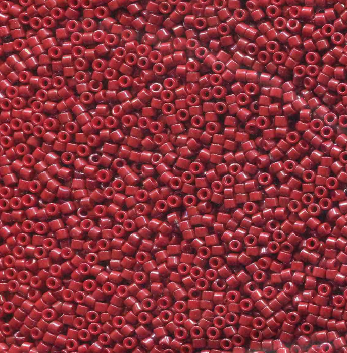 Miyuki Delica 11/0 delica dyed opaque cranberry (DB654)