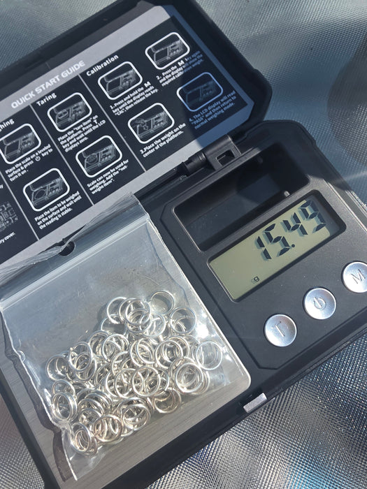 100pc sterling jump rings 8mm