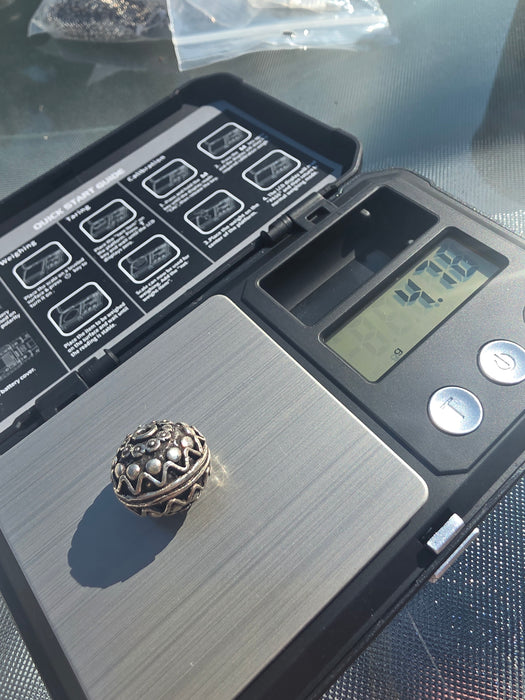 Lg bali silver bead approx 14mm