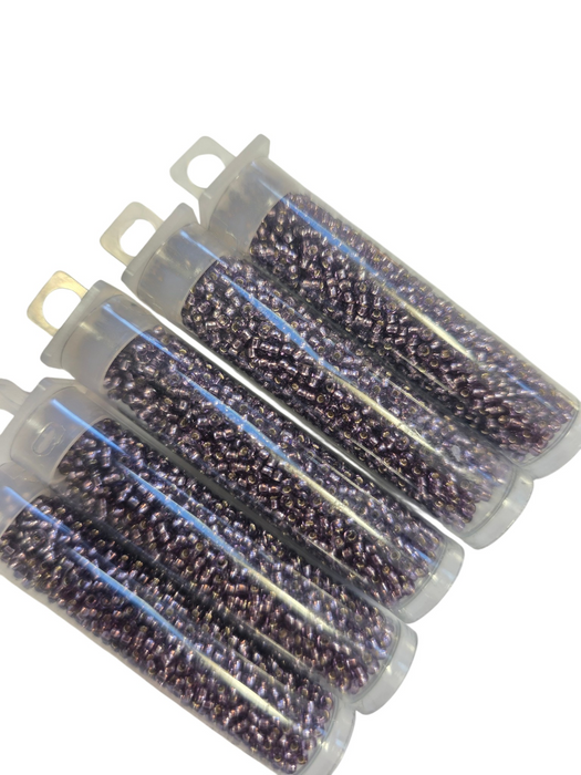 Silver lined amethyst 11/0 10g (#13)