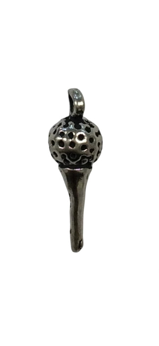 Sterling Silver Charm, Golf Ball on Tee