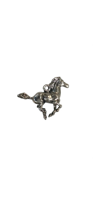 Sterling Silver Charm, Horse Galloping 3D