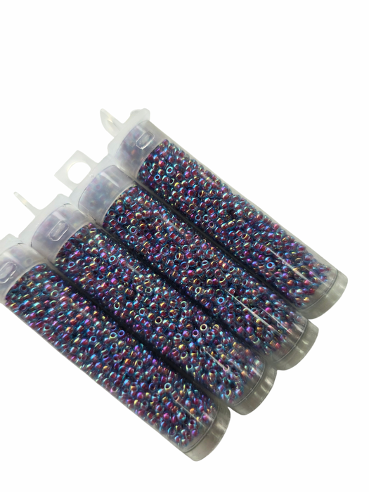 Fuschia Lined Aqua 11/0 10g (#29)