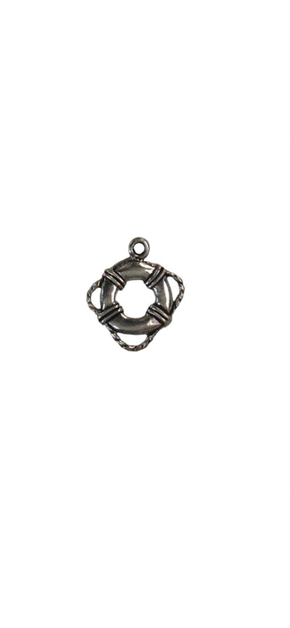 Sterling Silver Charm, Life Saver Ring