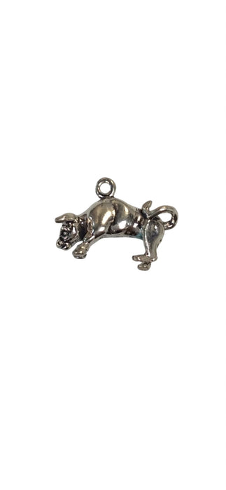 Sterling Silver Charm, Taurus 3D Bull