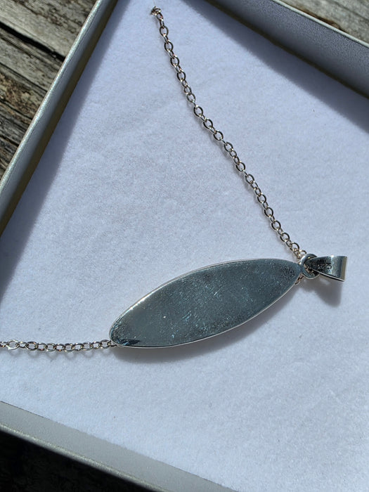 Sterling turquoise pendant on chain