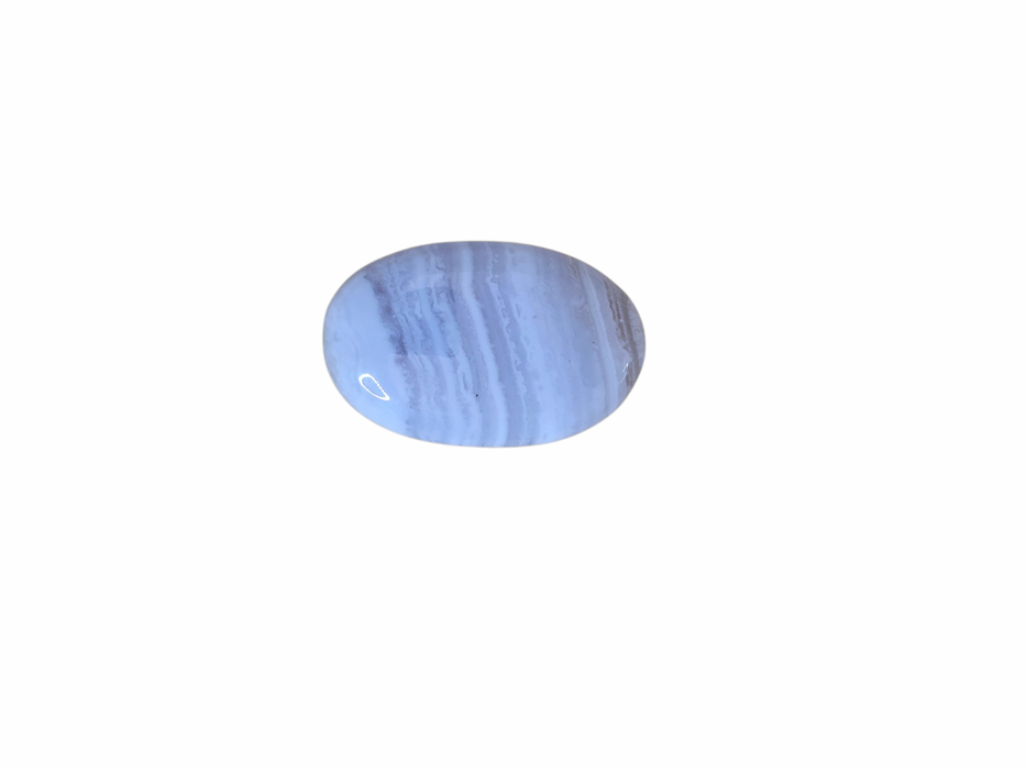 Blue lace agate cabochon oval