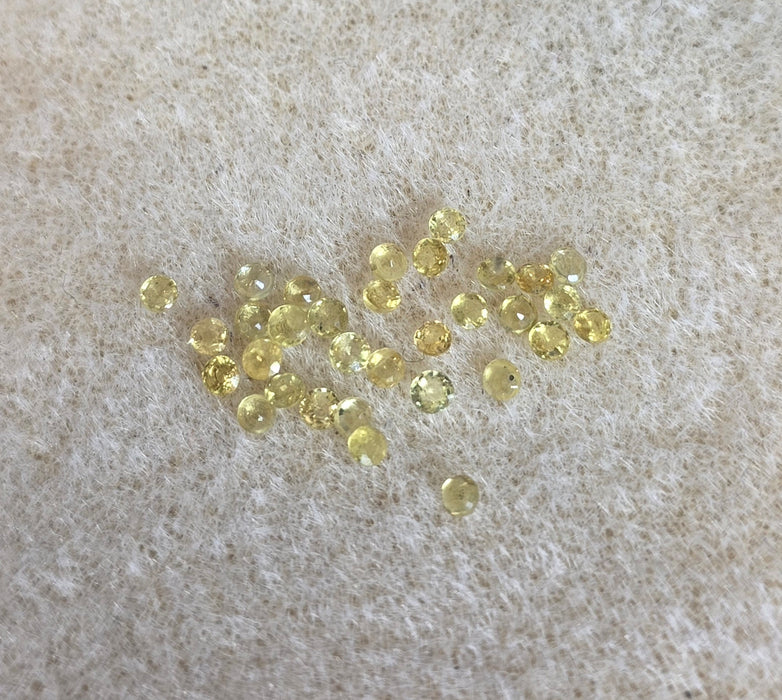 Yellow Sapphire Round Faceted Stones
