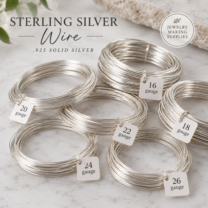 Sterling Silver Wire Round/Half Round/Square for Jewelry Making .925 Solid Silver