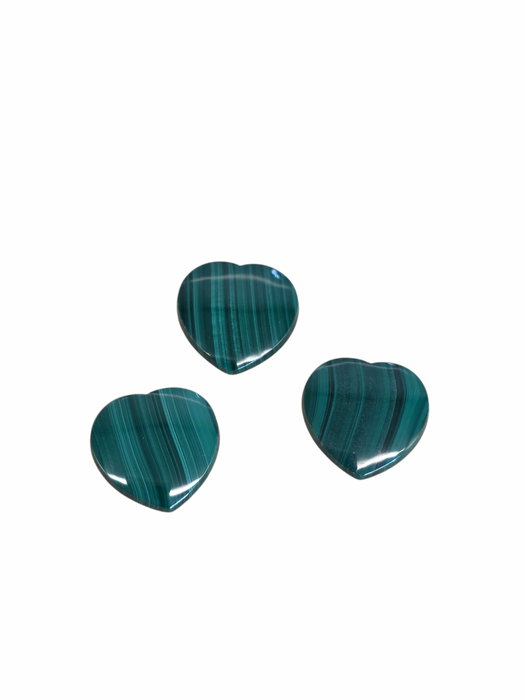 15mm heart malachite cabochon