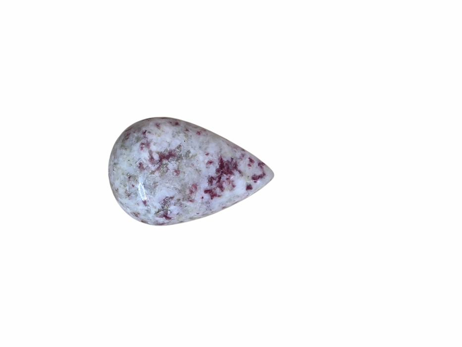 Cinnabar teardrop cabochon