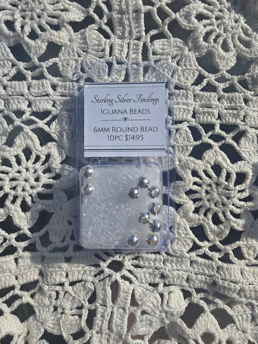 6mm sterling beads