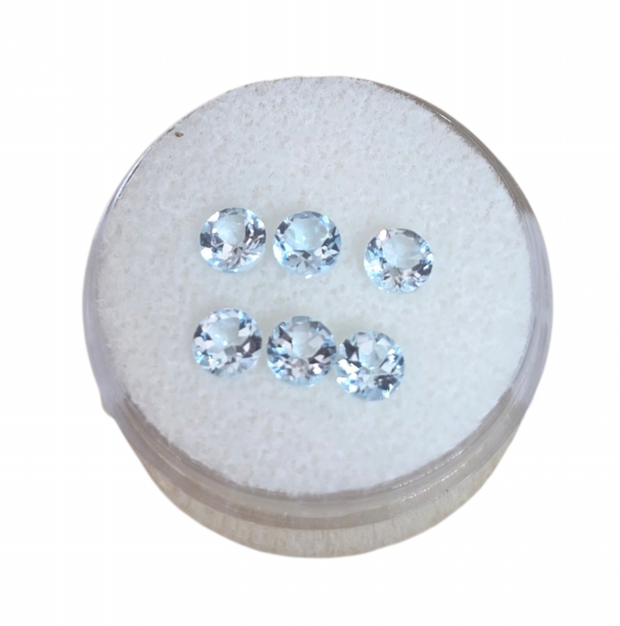 Sky blue topaz faceted stones 4mm