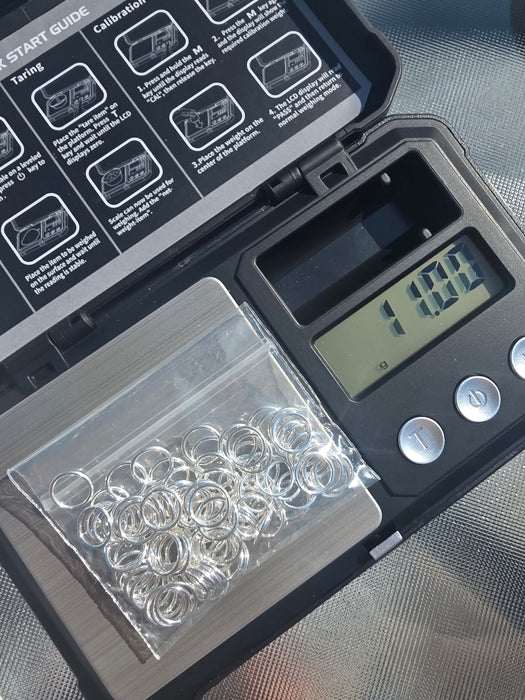 100pc sterling jump rings 7.5mm