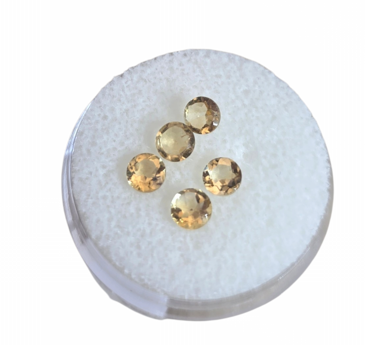 Citrine faceted 4mm