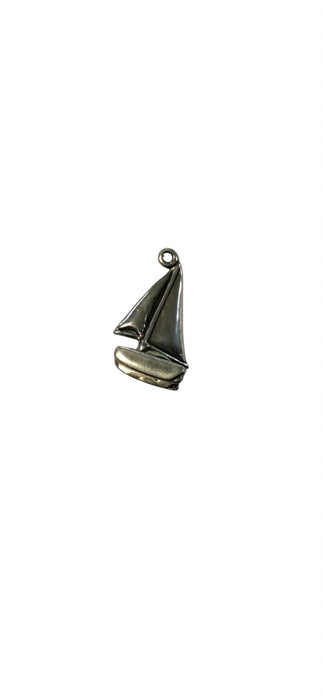 Sterling Silver Charm, Sailboat 3D