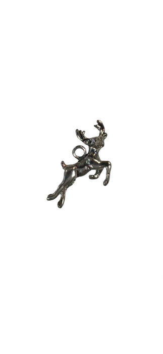Sterling Silver Charm, Deer 3D