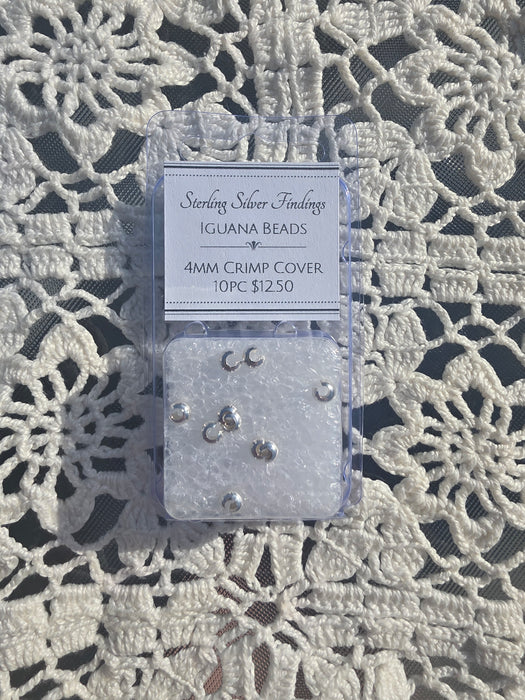 4mm crimp cover sterling
