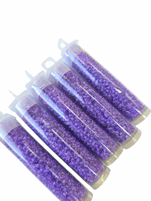 Purple Lined Crystal 11/0 10g (#17)