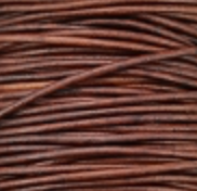 0.5mm Round Indian Leather Cord 5yrd Bundle