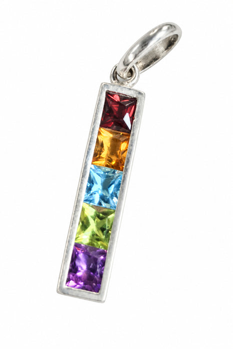 Sterling Silver Charm, Gem Drop