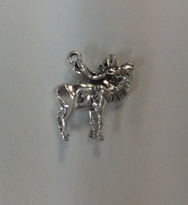 Sterling Silver Charm, Caribou 3D