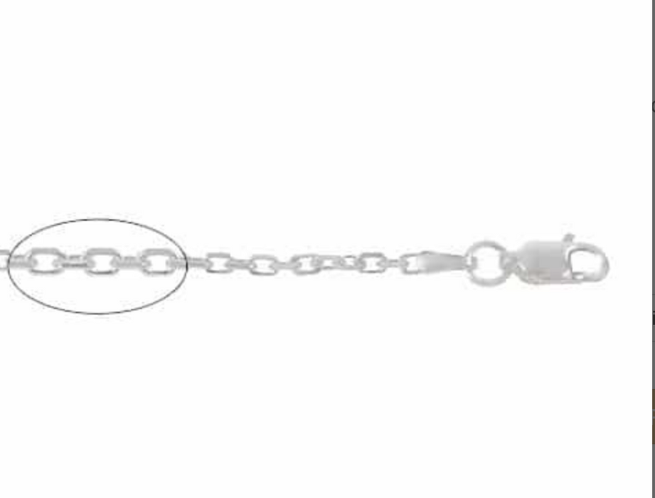 Sterling Silver Chain 2.8mm Anchor Style - Choose Length